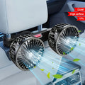 Dual Head Rear Car Fan with Super Powerful Cooling - Quiet Dual Head Fans, Ultra-Low Noise, Foldable Design, Long 70-inch USB Cord, for Cars, Home, Office, Travel - Vehicle Compatibility, Home Ventilation, Sleek Design, Efficient Airflow, Office Workers