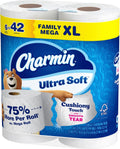 Charmin Ultra Soft Cushiony Touch Toilet Paper, 6 Family Mega XL Rolls = 42 Regular Rolls